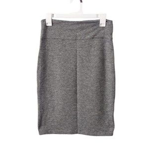 Club Monaco Gray Long Straight Skirt Womens Small Fitted Sweater Casual